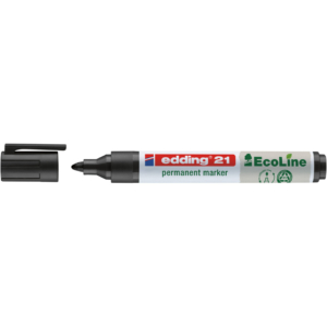 Pennarello indelebile Edding 21 EcoLine punta tonda - tratto 1,5-3 mm nero - 4-21001