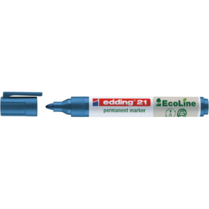 Pennarello indelebile Edding 21 EcoLine punta tonda - tratto 1,5-3 mm blu - 4-21003