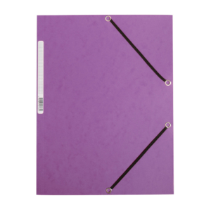 Cartellina con elastico Q-Connect Viola 24,3x32 cm cartoncino manilla 375g/m²