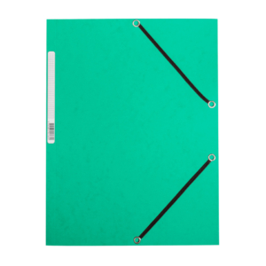 Cartellina con elastico Q-Connect Verdi 24,3x32 cm cartoncino manilla 375g/m²