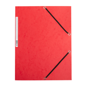Cartellina con elastico Q-Connect Rosse 24,3x32 cm cartoncino manilla 375g/m²