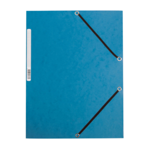 Cartellina con elastico Q-Connect Blu 24,3x32 cm cartoncino manilla 375g/m²