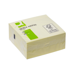 Foglietti riposizionabili Q-Connect Giallo 76x76 mm blocchetto da 400 fogli - KF01346