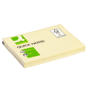 Foglietti riposizionabili Q-Connect 63g/m² Giallo 76x102 mm - KF01410 (12 blocchetti da 100 fogli)