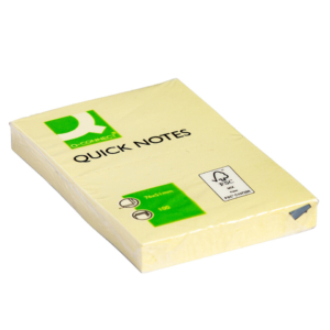 Foglietti riposizionabili Q-Connect 63g/m² Giallo 76x51 mm - KF10501 (12 blocchetti da 100 fogli)