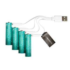 Batterie ricaricabili Q-Connect AA con cavo USB-C - 1400 mAh - 1,5 V - KF14129 (conf.4)