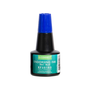 Inchiostro per timbri Q-Connect senza olio 28 ml Blu KF25103