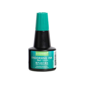 Inchiostro per timbri Q-Connect senza olio 28 ml Verde KF25104