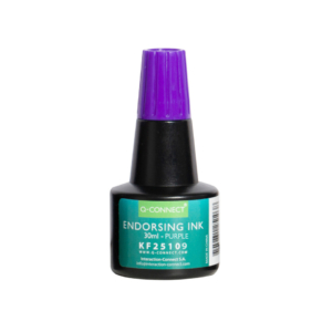 Inchiostro per timbri Q-Connect senza olio 28 ml Viola KF25109