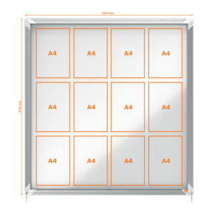 Bacheca magnetica con serratura Nobo Premium Plus 12xA4 1902570