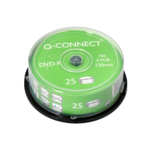 DVD-R Q-Connect Spindle 4,7 GB - 16x 120 min non stampabile - KF00255 (conf.25)