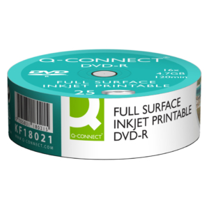 DVD-R Q-Connect Spindle 4,7 GB - 16x 120 min stampabile - KF18021 (conf.25)