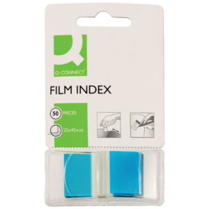 Segnapagina Q-Connect 25x43 mm Blu blocchetto da 50 - KF03632
