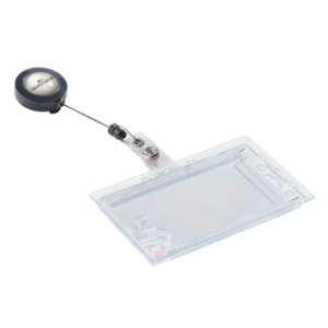 Portabadge Durable Chiuso con chiocciola yo-yo per 2 tessere 54x87 mm 8224-19 (conf.10)