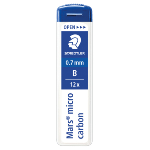 Mine sottili Staedtler Mars® micro carbon - B - Ø0,7 mm - 250 07-B (conf. da 12 mine)