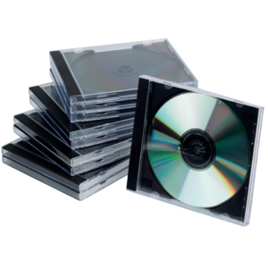 Porta CD/DVD Q-Connect Jewel case standard sp. 10 mm Nero/Trasparente - KF02209 (conf.10)