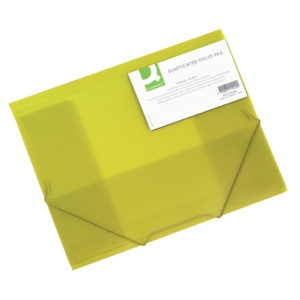 Cartellina con elastico A4 Q-Connect - - ppl - Giallo