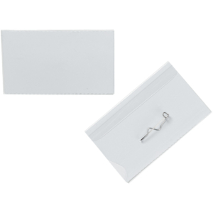 Portabadge Q-Connect plastica con spilla 75x40 mm - KF01566 (conf.100)