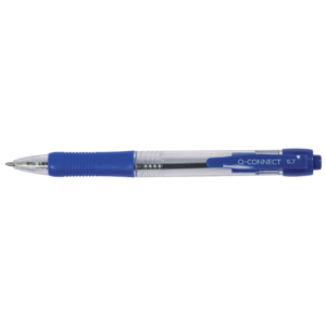 Penne a sfera a pulsante Q-Connect - M - Blu - 0,7 mm (conf.10)
