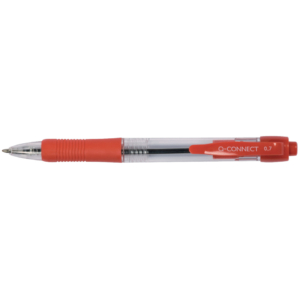 Penne a sfera a pulsante Q-Connect - M - Rosso - 0,7 mm (conf.10)