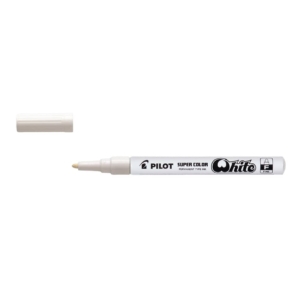 Pennarello a vernice Pilot Super Color punta in fibra di acrilico 3 mm Bianco - 002435