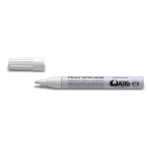Pennarello a vernice Pilot Super Color punta in fibra di acrilico 4,5 mm Bianco - 002456