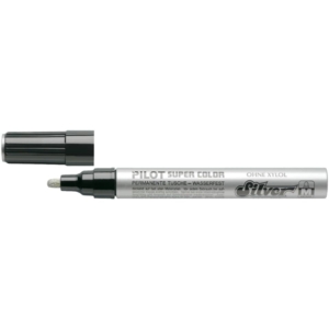 Pennarello a vernice Pilot Super Color punta in fibra di acrilico 4,5 mm Argento - 002440