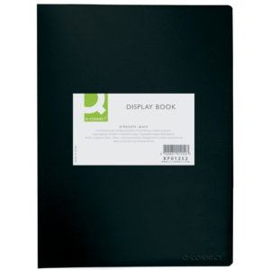 Portalistini A4 20 buste Nero Q-Connect - opaco KF01252