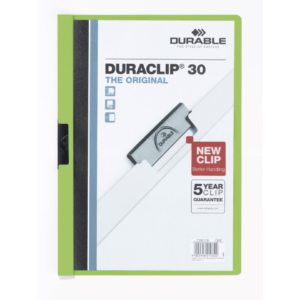 Cartellina con clip Durable DURACLIP® A4 Verde - dorso 3 mm - capacità 30 fogli 2200-05