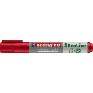 Pennarello per lavagne bianche Edding 28 EcoLine punta tonda - tratto 1,5-3 mm rosso - 4-28002