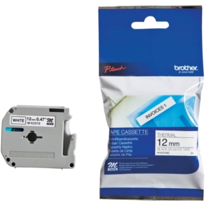 Nastro per etichettarice Nero/Bianco Brother - 12 mm x 8 mt - MK231BZ