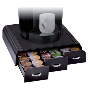 Organizzatore cialde per macchina da caffè CEP plastica 3 cassetti 7x33x34 cm Nero - 2230060011