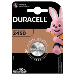 Batterie specialistiche CR2450 a bottone al litio da 3V Duracell blister da 1 pila - DU31