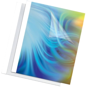 Termocopertina Trasparente A4 per rilegatura termica in PVC - 150µm - Fellowes dorso 3 mm (conf.100)