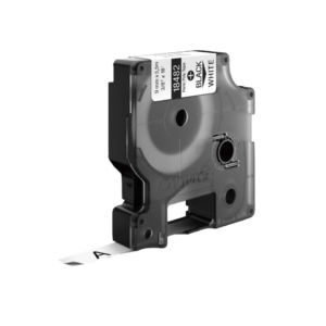 Nastro in poliestere per etichettatrice Rhino - colore Nero/Bianco Dymo 9 mm x 5,5 mt - 18482