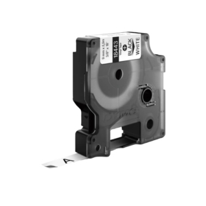 Nastro in vinile per etichettatrice Rhino - colore Nero/Bianco Dymo 9 mm x 5,5 mt - 18443