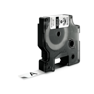 Nastro in vinile per etichettatrice Rhino - colore Nero/Bianco Dymo 12 mm x 5,5 mt - 18444