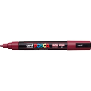 Pennarello Uniposca a tempera Uni-Ball punta tonda 1,8-2,5 mm Rosso vino M PC5M RV