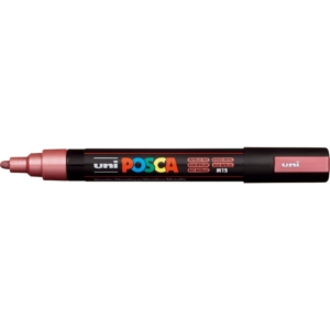 Pennarello Uniposca a tempera Uni-Ball punta tonda 1,8-2,5 mm Rosso metal M PC5M RM