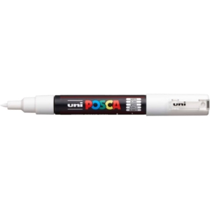 Pennarello a tempera Uni Ball Uniposca punta tonda 0,7 mm bianco M PC1M BI