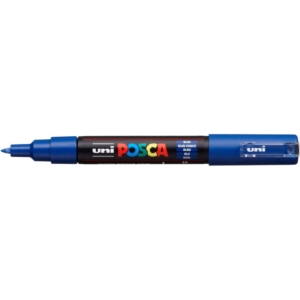Pennarello a tempera Uni Ball Uniposca punta tonda 0,7 mm blu M PC1M B