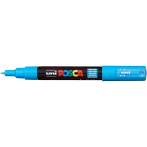 Pennarello a tempera UniPosca Uni-Ball punta tonda 0,7 mm Azzurro M PC1M AZ