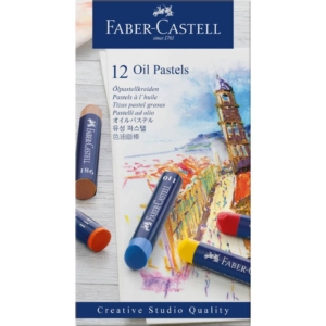 Pastelli a olio Faber-Castell Oil Pastels Creative Studio colori assoriti Ø10 mm - 127012 (conf.12)