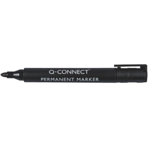 Pennarello indelebile Q-Connect punta tonda 2-3 mm Nero