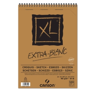 Album spiralato Canson - XL - Extra White Bianco 90g/m² 120 fogli A4 C200787500