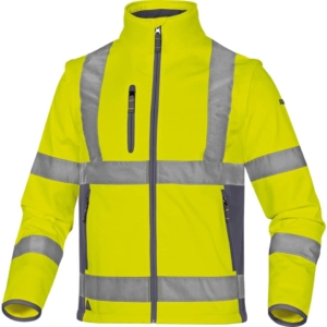 Giacca Delta Plus Moonlight2 -classe 3- 5 tasche - tessuto softshell - Argento Giallo fluo- Blu - XL - MOON2JGXG