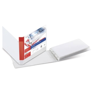 Raccoglitore personalizzabile A3 orizzontale Sei Rota Stelvio TI - Dorso 7,5 cm - 4 anelli a D Bianco