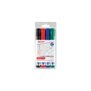 Pennarelli per lavagne Bianche Edding 660 - punta conica 1,5-3 mm - Assortito (conf.4)