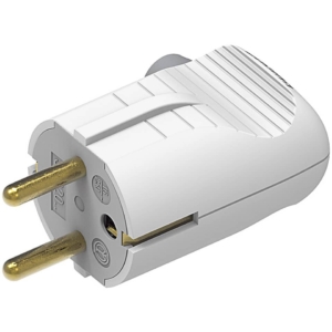 Spina volante 2P+T Bticino standard tedesco/italiano e standard Francia Bianco - S2020DE