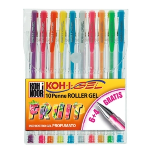 Penne gel colori profumati KOH-I-NOOR 0,7mm Assortito - NAGP10F (conf.10)